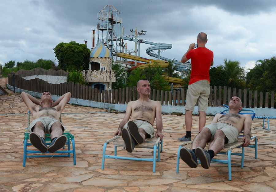 Ich und meine Zwillingsbrüder im Tropical Water Park