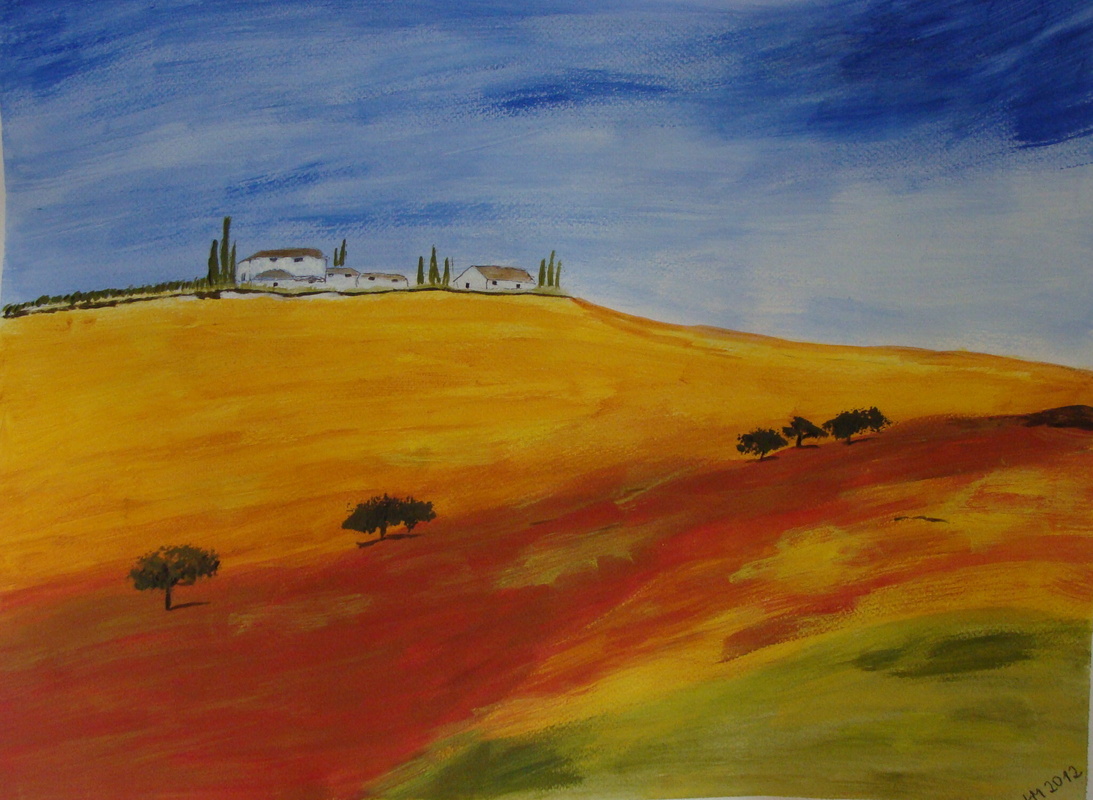 toskana selbst gemalt mit acryl