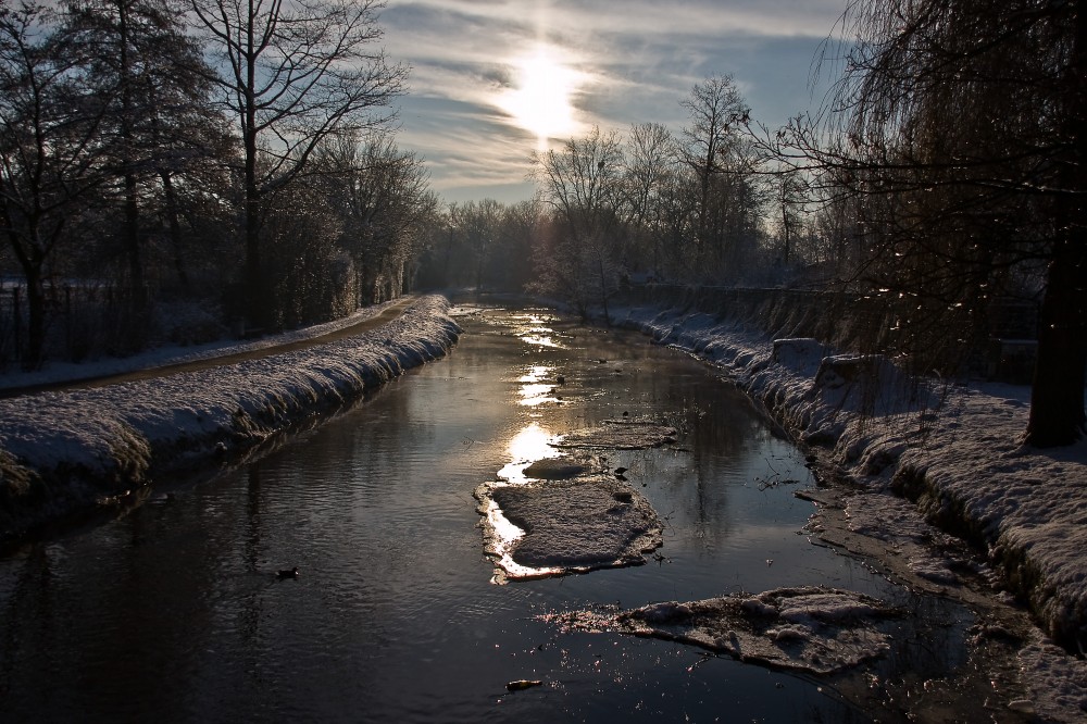 Borkerner Aa im Januar 09 bei - 12°