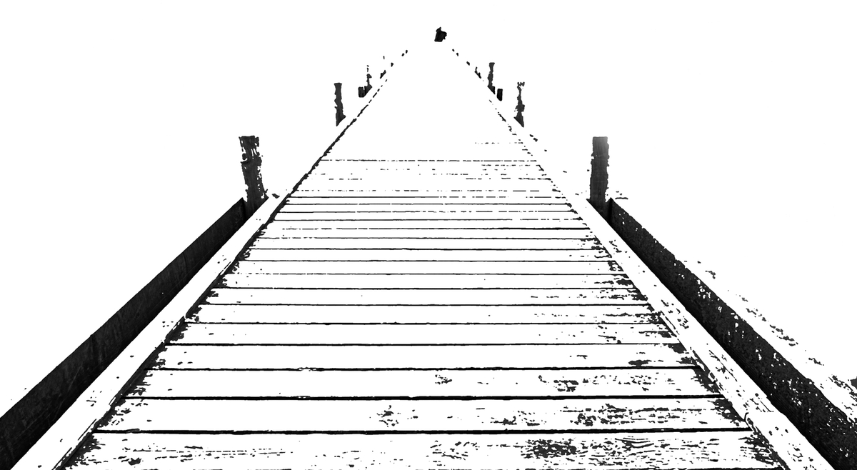 Eine Trilogie vom Steg im Dunst