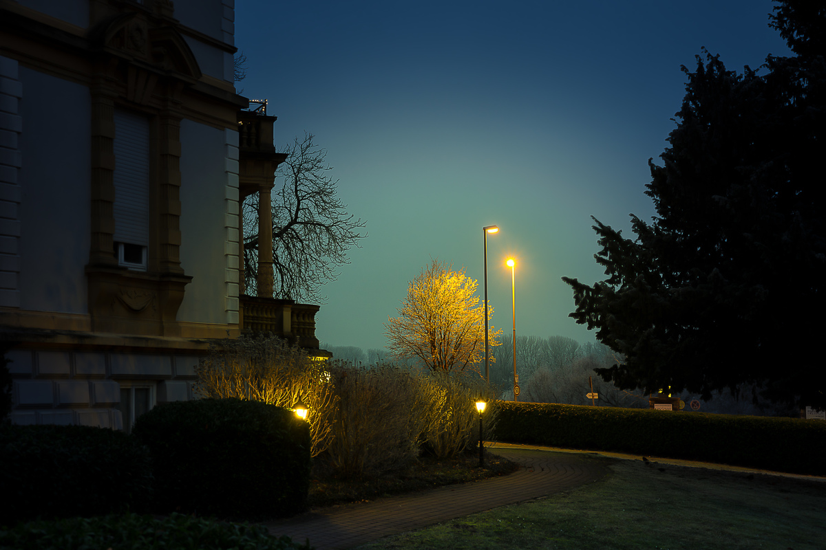 Eltville - das alte Jahr verabschiedet sich - Blick aus meinem Fenster